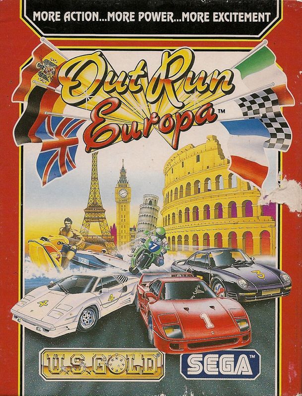 Out Run Europa box art for Sega Master System